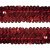 Тесьма с пайетками 3, шир. 30 мм/уп. 25+/-1 м, цвет красный - купить в Магнитогорске. Цена: 1 087.39 руб.