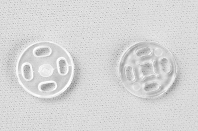 Кнопки пришивные пластиковые 11,5 мм, блистер 24шт, цв.-прозрачные - купить в Магнитогорске. Цена: 59.44 руб.