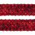 Тесьма с пайетками 3, шир. 35 мм/уп. 25+/-1 м, цвет красный - купить в Магнитогорске. Цена: 1 308.30 руб.
